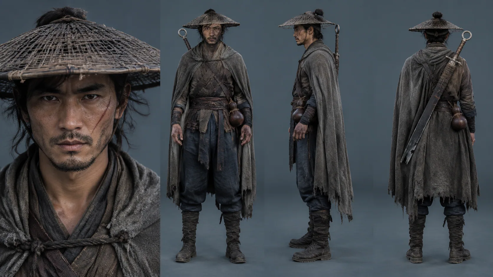 写实武侠角色人物-沈孤鸿