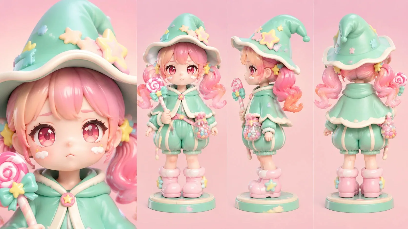 3D盲盒涂装角色人物-糖果魔法师·桃乐丝