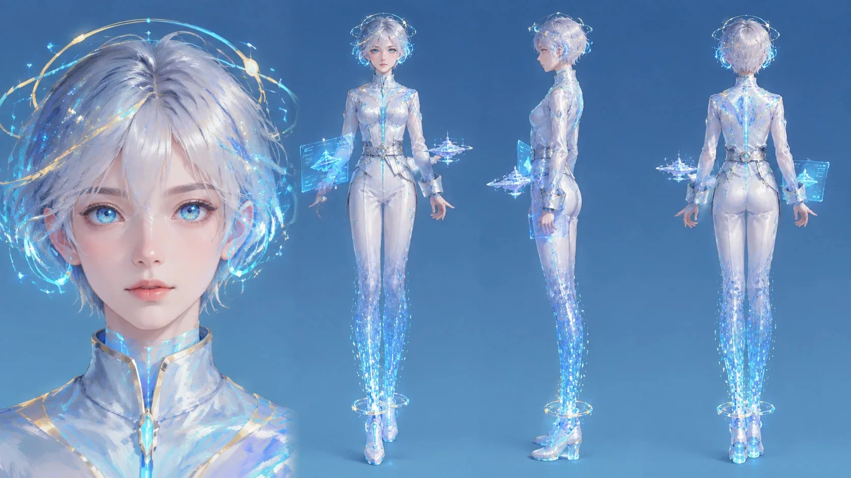 3D厚涂角色人物-舰载AI拟人·星芒