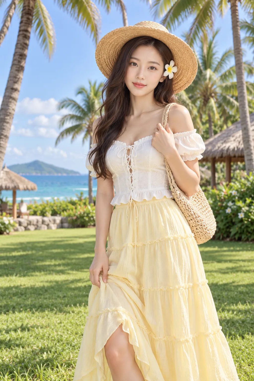 热带海岛度假风成年女性写真