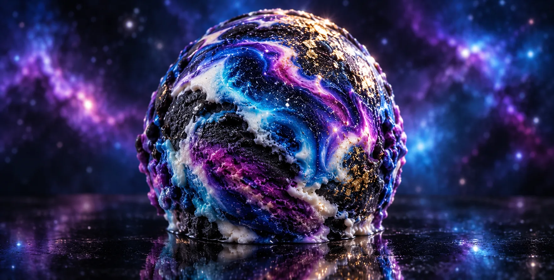 缀满星尘的梦幻银河冰淇淋