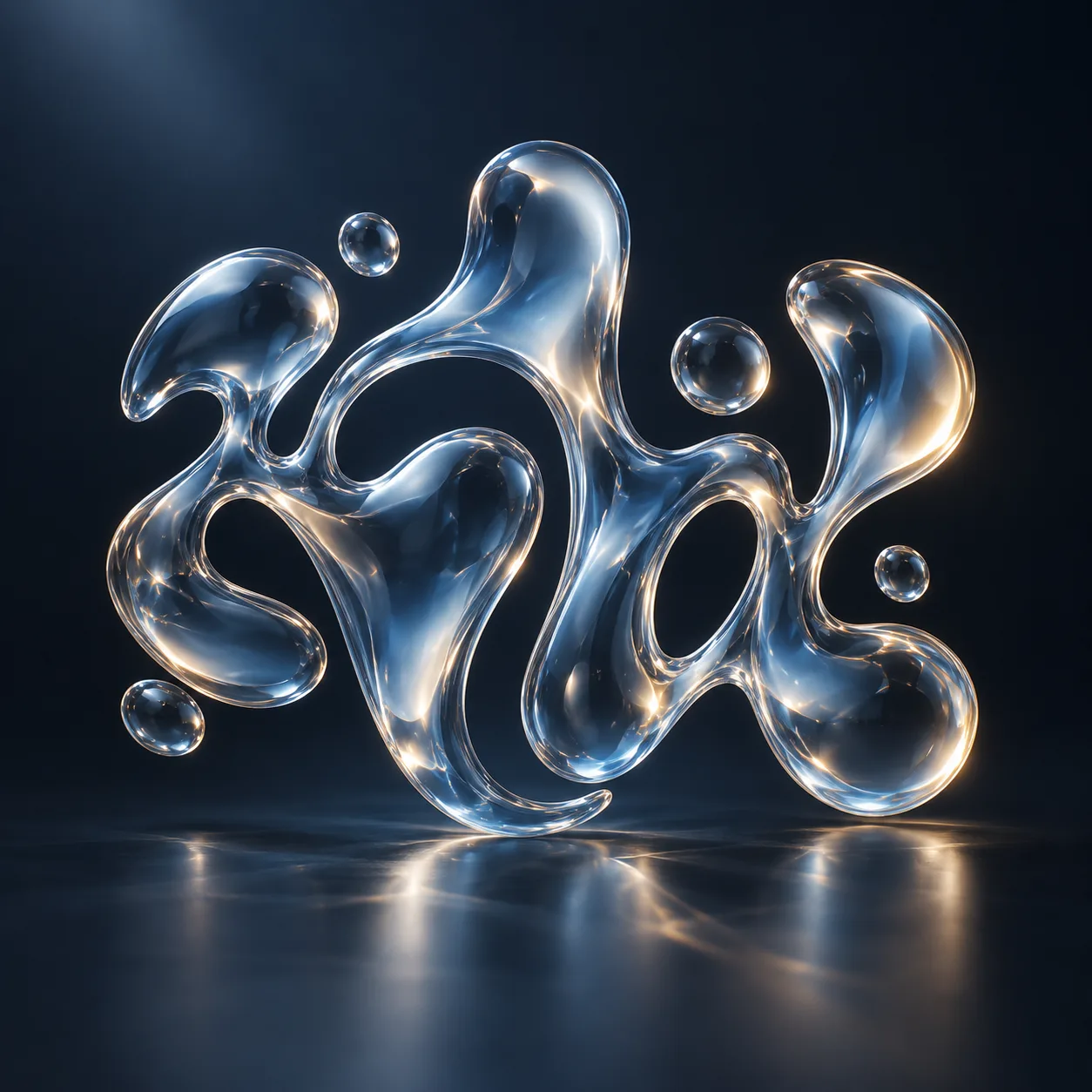 Abstract liquid typography artwork