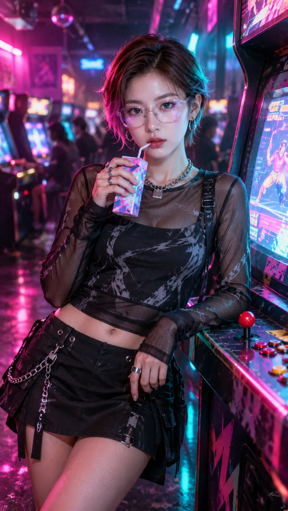 赛博机能少女的街机之夜