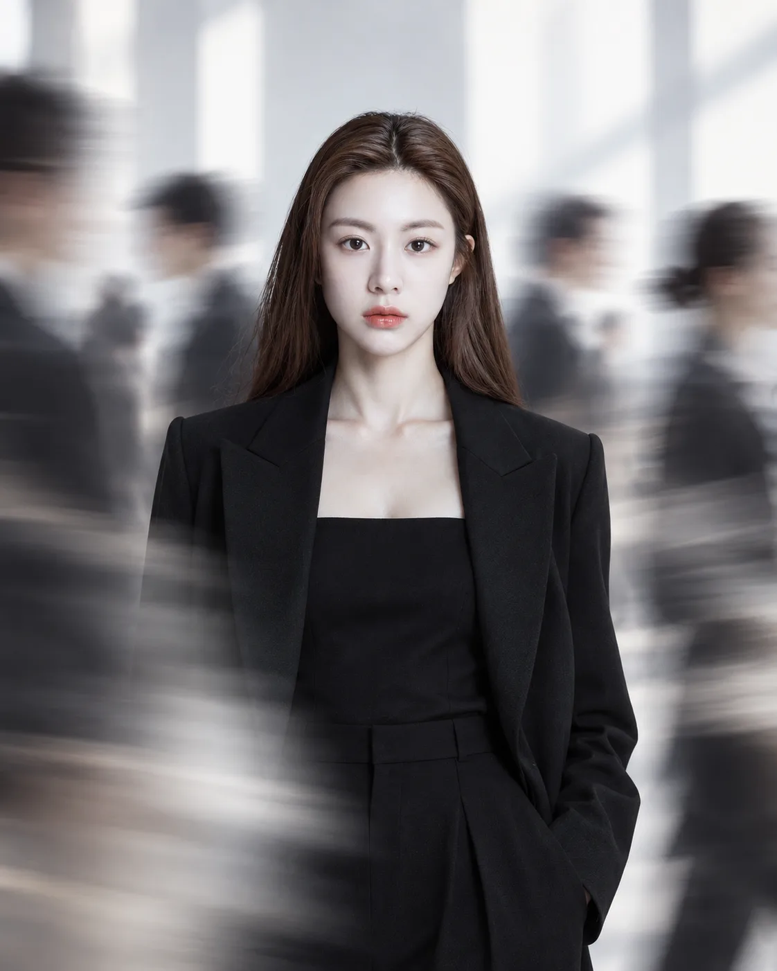 阿尔卑斯冷调少女的极简静止