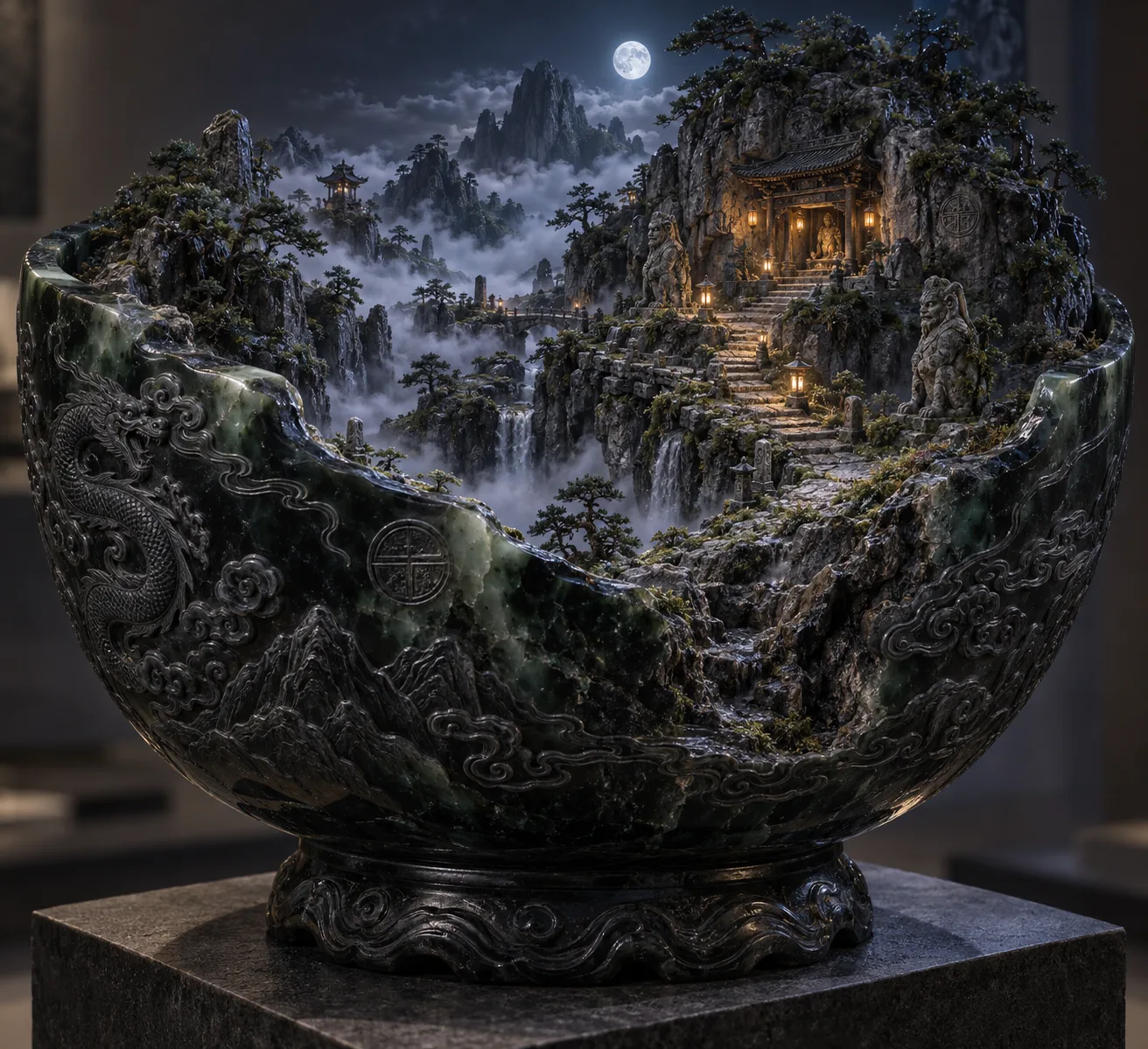 黑玉古夜山微缩圣境