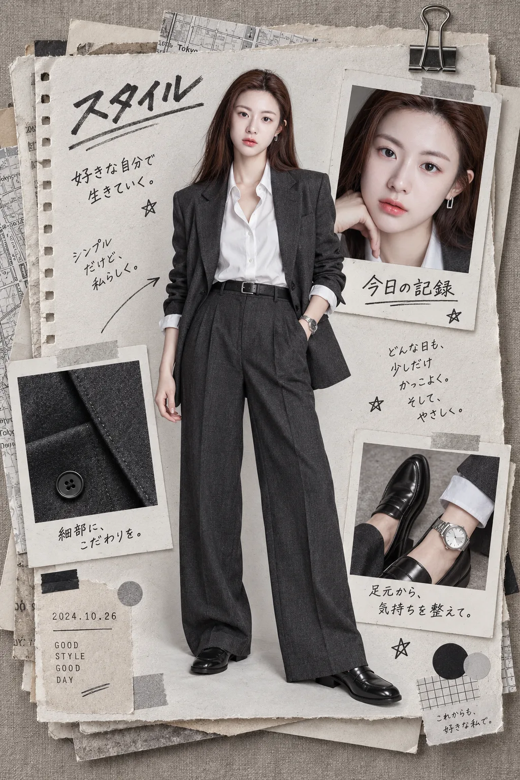 杂志感时尚拼贴手帐排版
