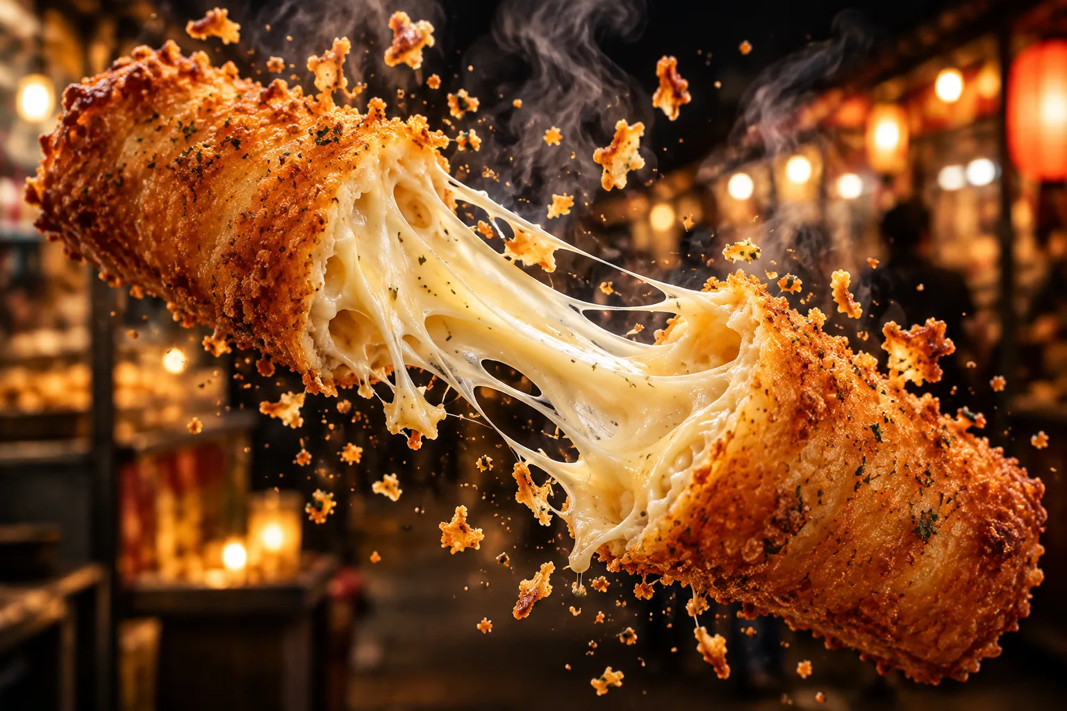 夜市悬浮芝士卷拉丝爆裂