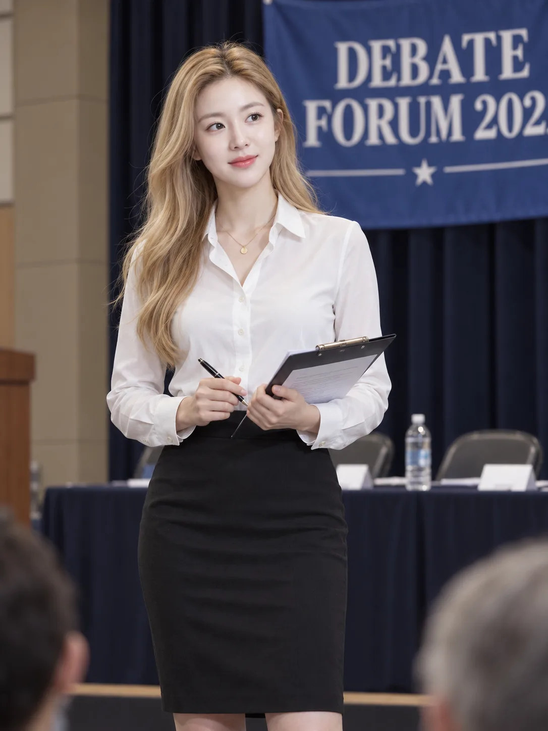 Elegant Adult Debate Forum Portrait