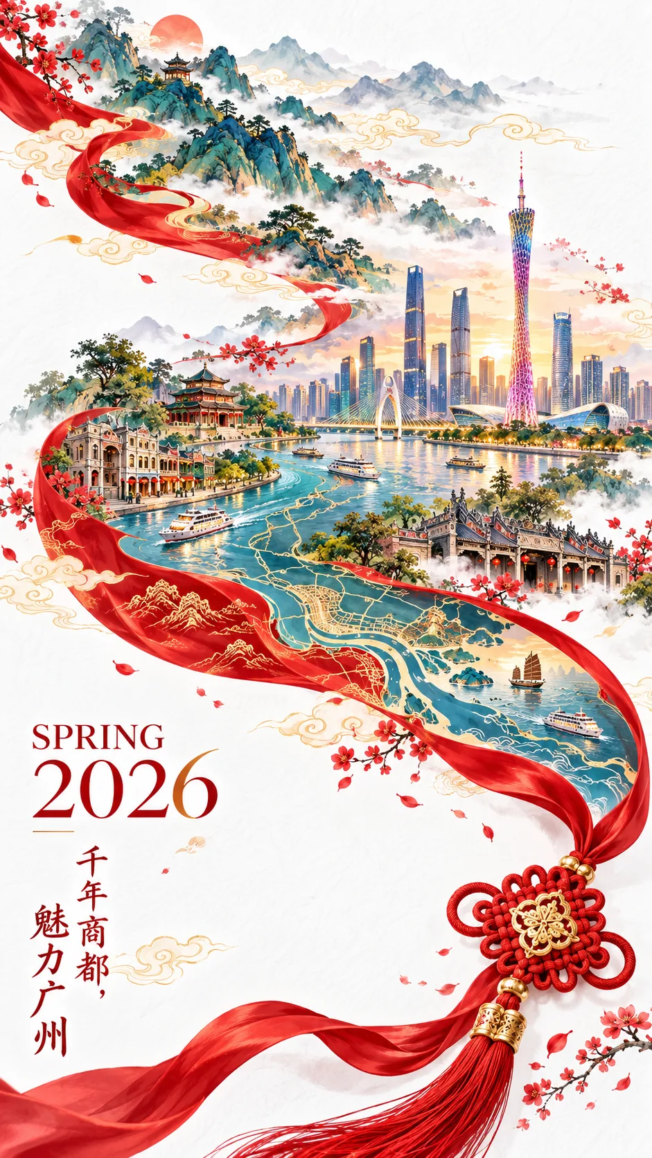 红绸舞动千年商都广州