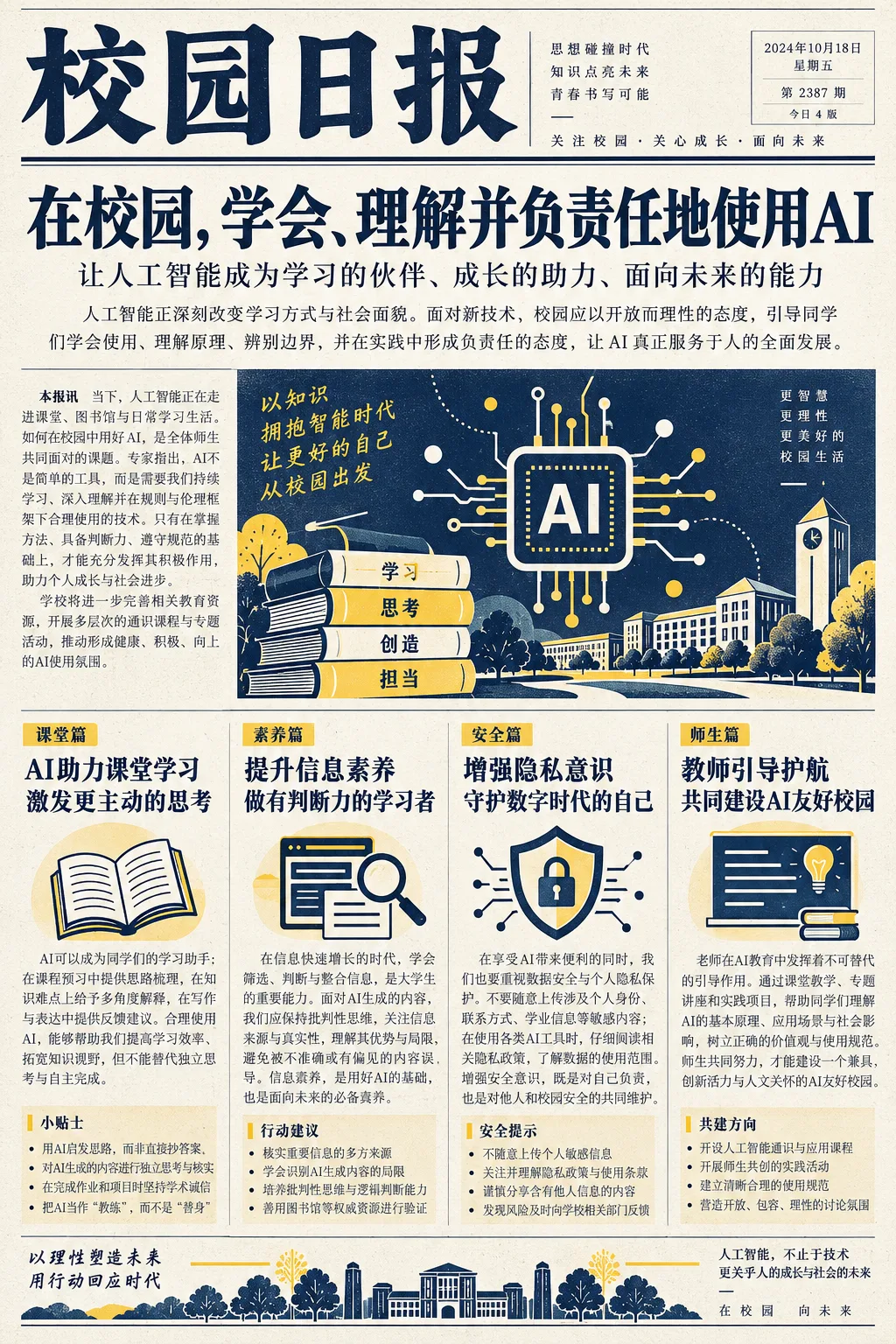 聚焦人工智能的校园日报