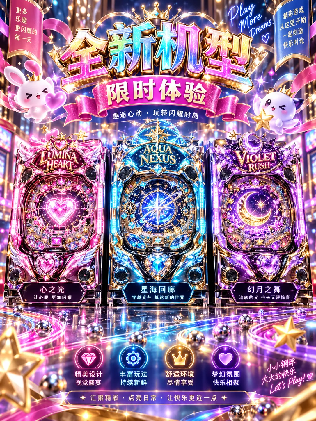 极致奢华的弹珠店梦幻宣传单