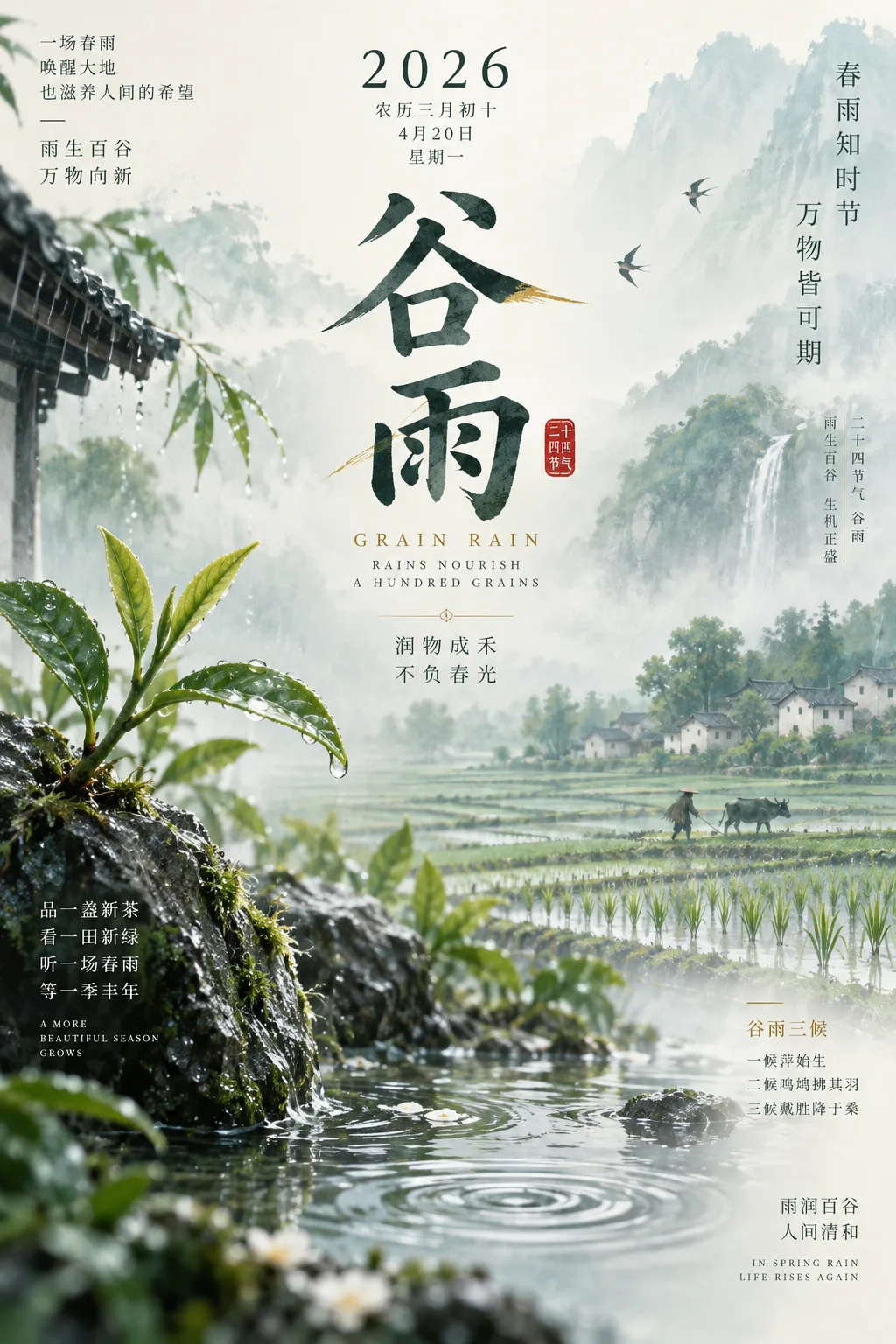 2026谷雨节气海报