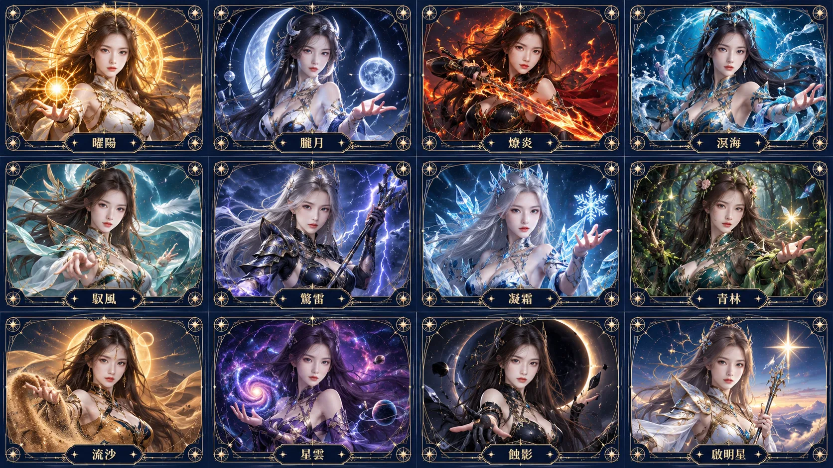 十二位原创星辉守护者卡牌合集