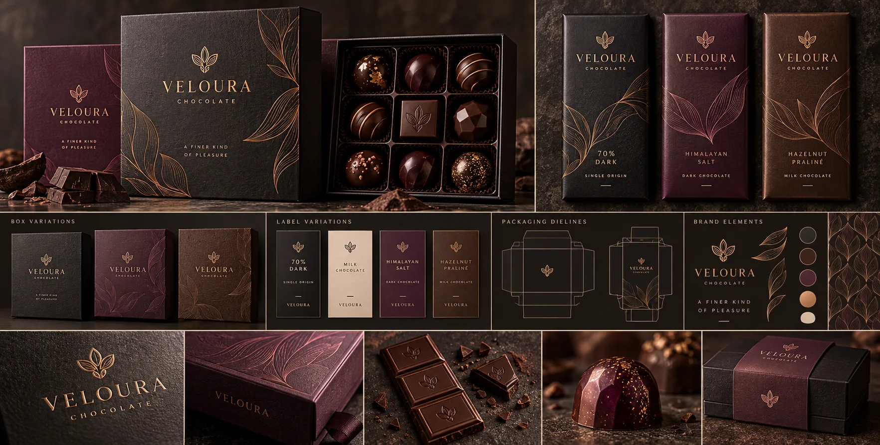 Veloura 奢华巧克力包装设计全案