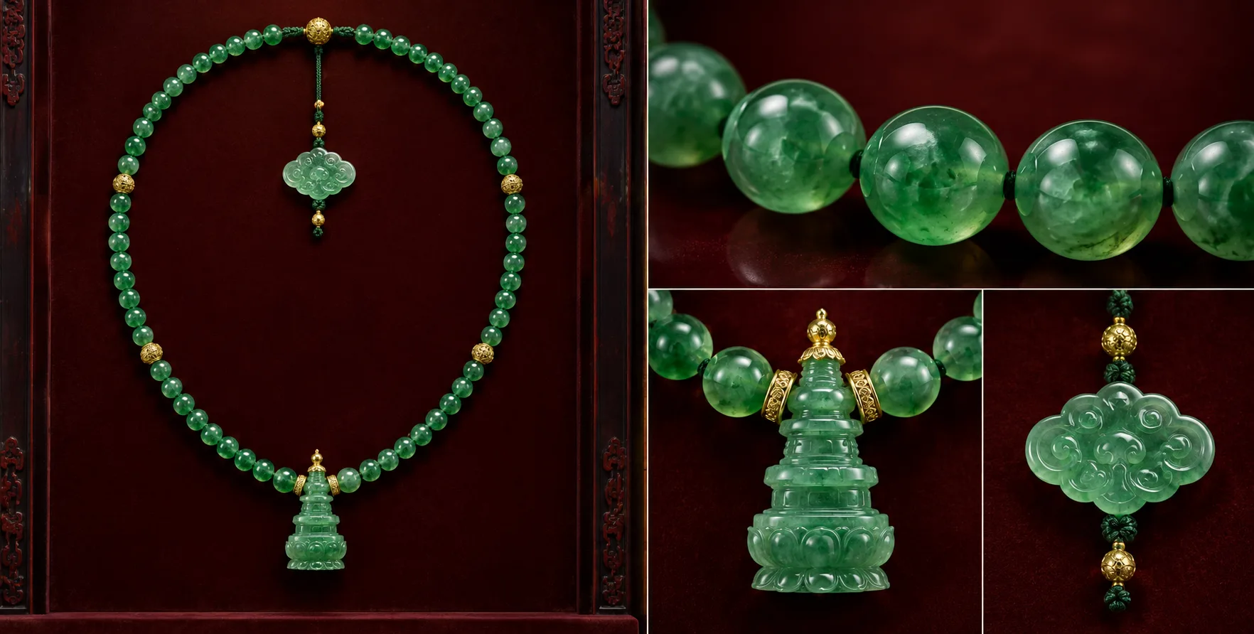 Imperial-grade jadeite court-bead design