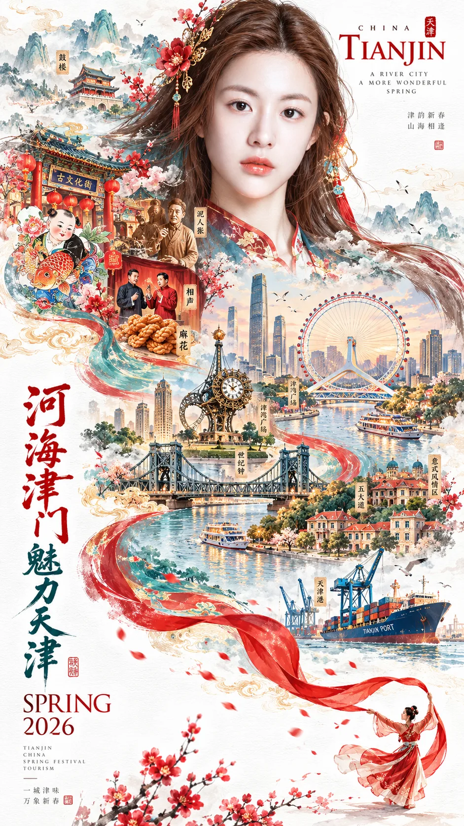 国潮双重曝光下的魅力天津城