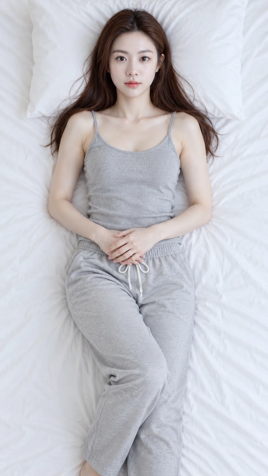 慵懒仰卧放松姿态