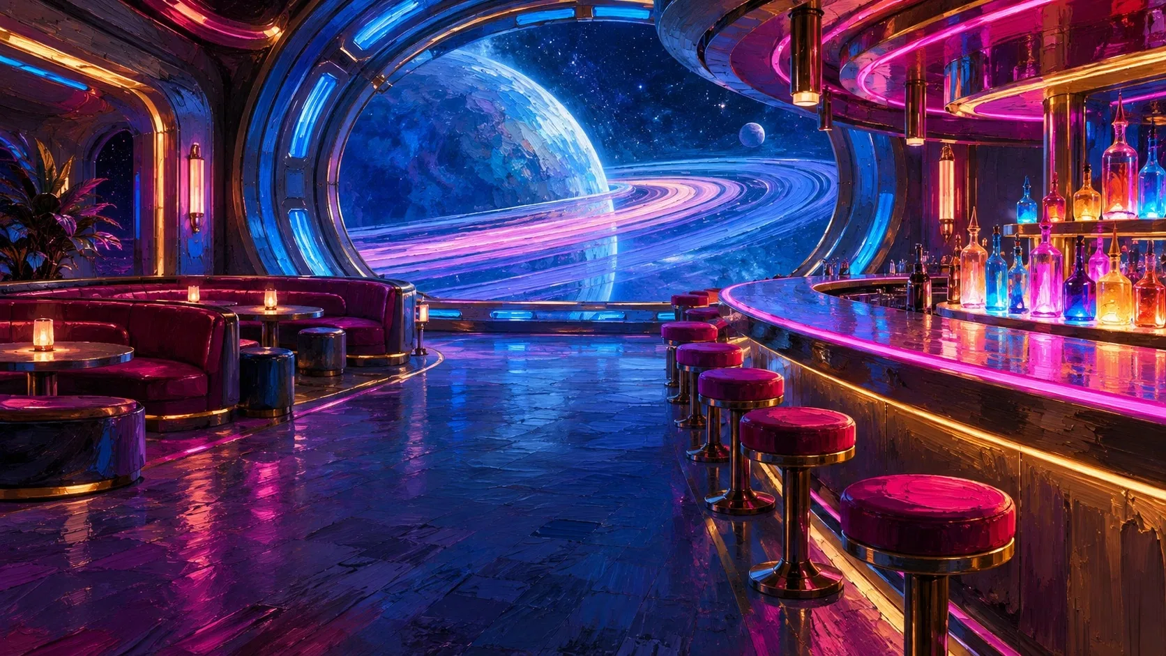 3D厚涂场景图-星际酒馆