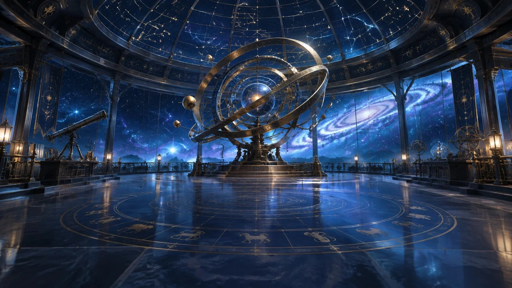 动漫概念原画场景图-星象观测台