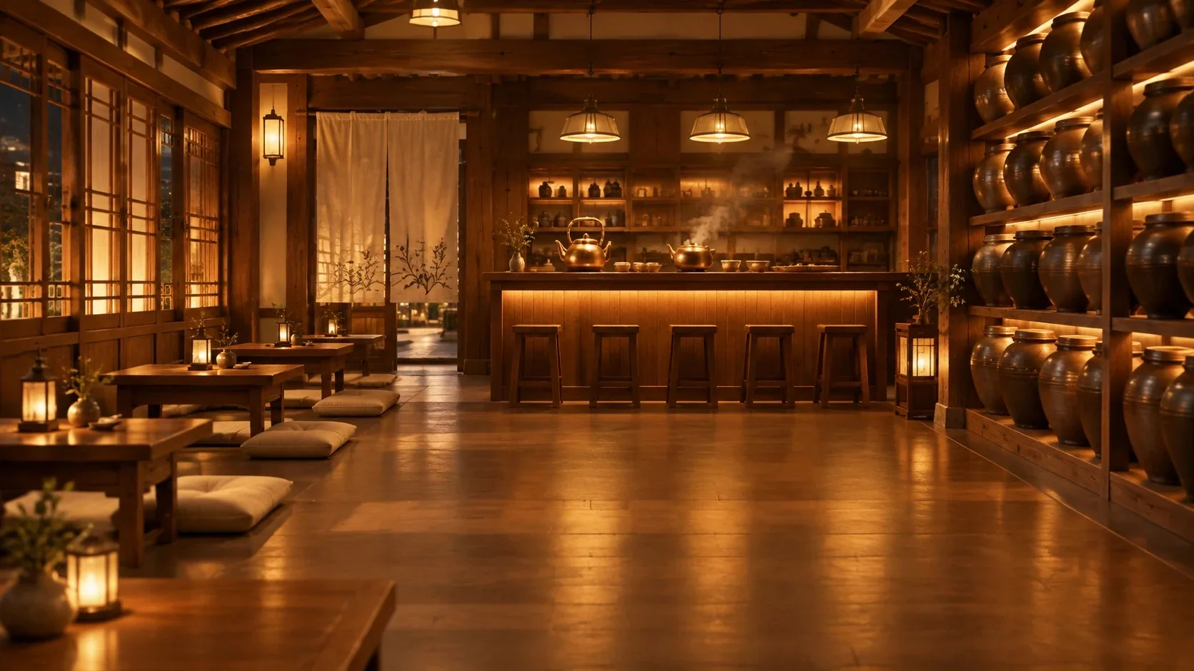 韩式都市柔光场景图-街角米酒店